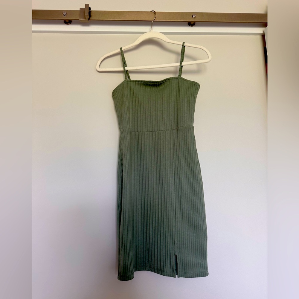 Women’s tight fitted short green dress